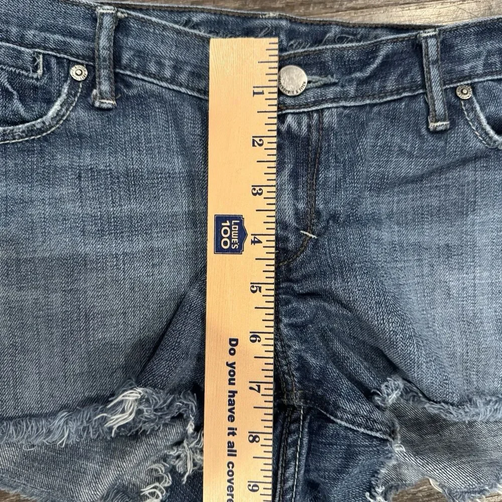 Abercrombie & Fitch Womens Shorts Sz10 VTG Y2K Distressed Jean Shorts - Picture 5 of 9